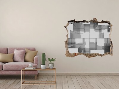 Autocolant de perete gaură 3D Spațiu în beton