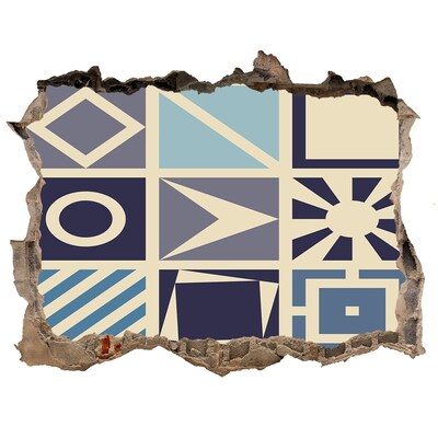 Autocolant gaură 3D Geometrie pe perete