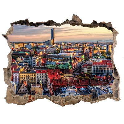 Autocolant autoadeziv gaură O vedere de sus a orașului