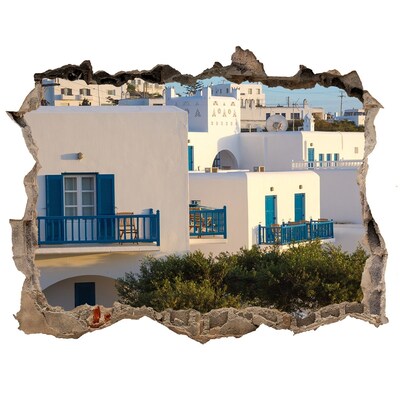 Fototapet un zid spart cu priveliște Mykonos grecia