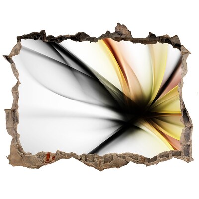 Autocolant de perete gaură 3D Un perete spart cu un model abstract