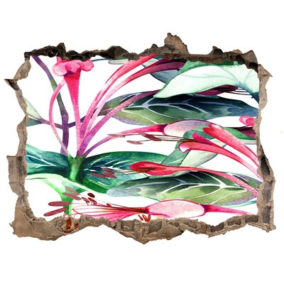 Autocolant autoadeziv gaură Grădina de flori din spatele zidului