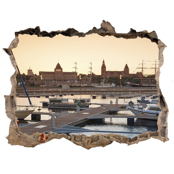 Autocolant autoadeziv gaură Portul la apusul soarelui