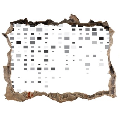 Fototapet un zid spart cu priveliște perete dărăpănat cu model digital