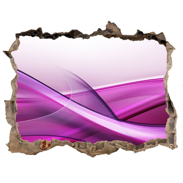 Autocolant un zid spart cu priveliște Un val în nuanțe de violet