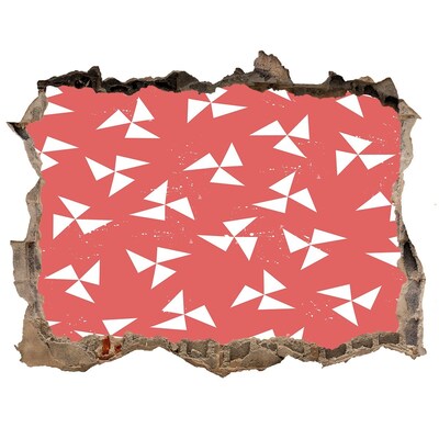 Autocolant 3D gaura cu priveliște Model într-o nuanță roșie