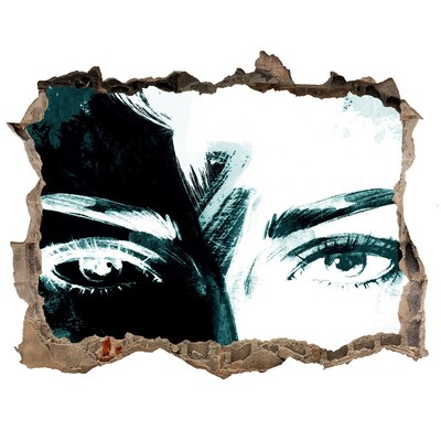 Autocolant 3D gaura cu priveliște Ochi în beton