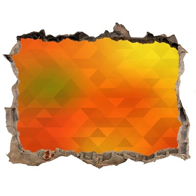 Fototapet 3D gaură în perete O crăpătură aprinsă în perete