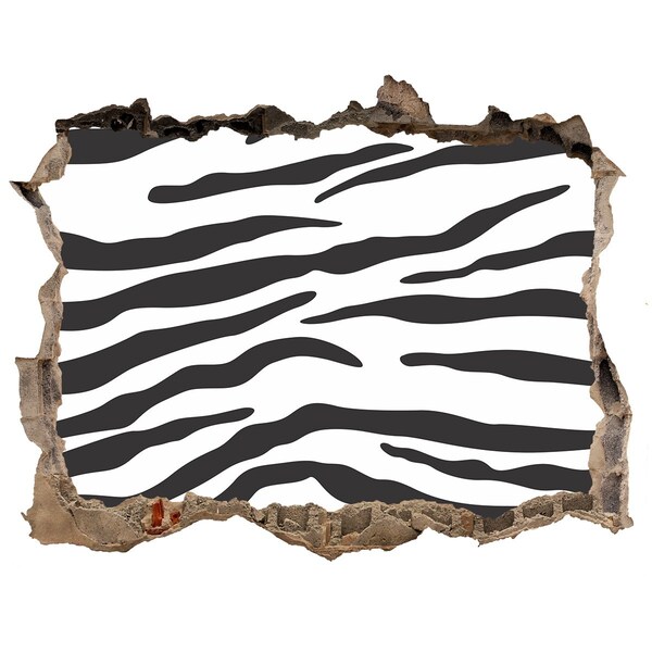 Fototapet 3D gaură în perete Fundal zebra