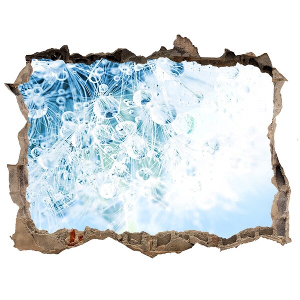 Autocolant un zid spart cu priveliște Păpădii în albastru