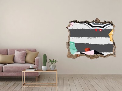 Autocolant gaură 3D Plajă misterioasă cu umbrele