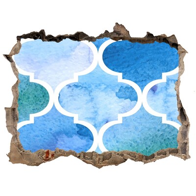 Fototapet 3D gaură în perete Mozaic marin într-o gaură de perete