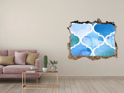 Fototapet 3D gaură în perete Mozaic marin într-o gaură de perete