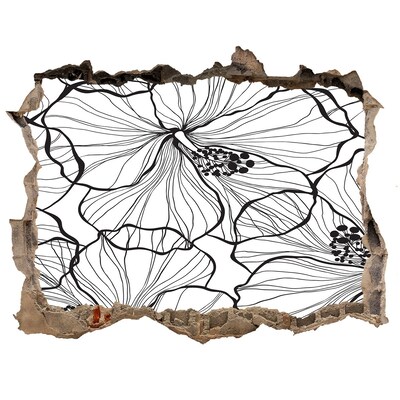 Autocolant autoadeziv gaură Gaură în perete Motiv floral