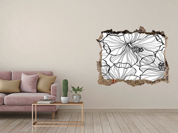 Autocolant autoadeziv gaură Gaură în perete Motiv floral