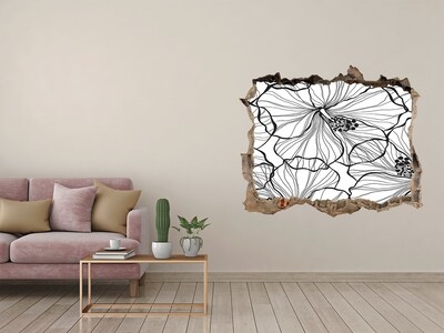 Autocolant autoadeziv gaură Gaură în perete Motiv floral