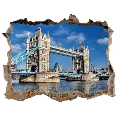 Fototapeta dziura na ścianę 3d Tower bridge din londra