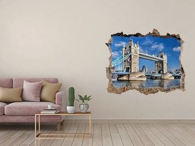 Fototapeta dziura na ścianę 3d Tower bridge din londra