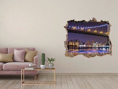 Fototapeta dziura na ścianę 3d Podul noaptea