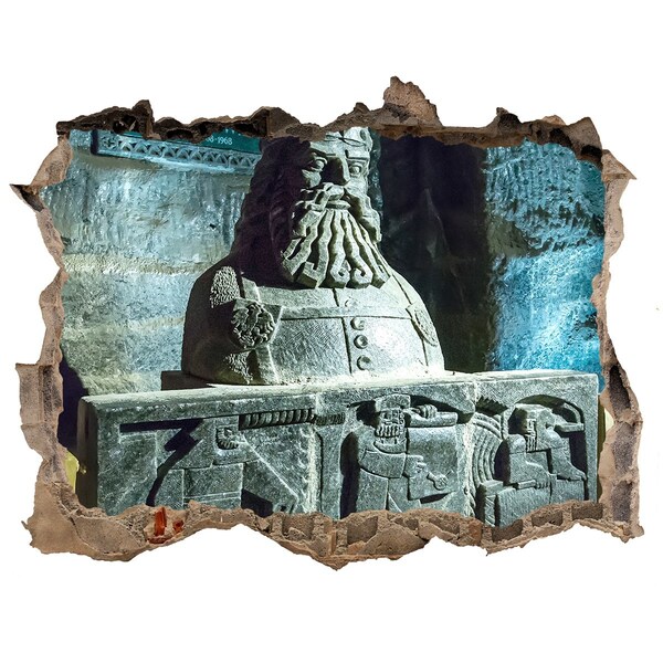 Fototapeta dziura na ścianę 3d Sculptură rupestră antică