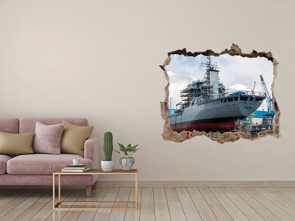 Fototapeta dziura na ścianę O navă în șantierul naval