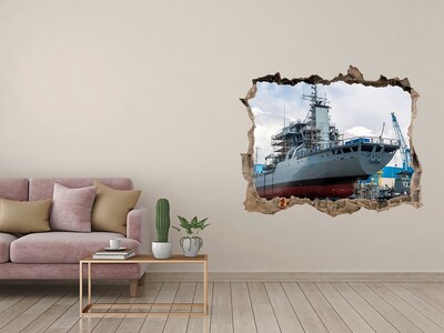 Fototapeta dziura na ścianę O navă în șantierul naval