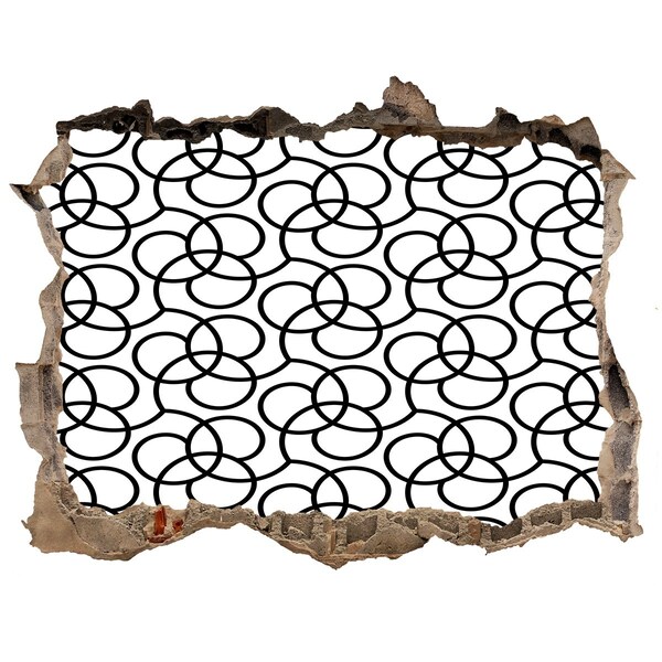 Fotoobraz dziura na ścianę Modele geometrice pe fundalul unui perete deteriorat