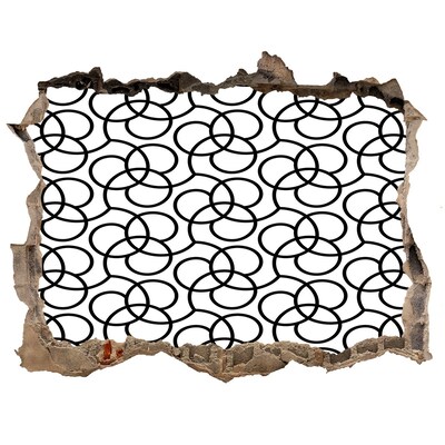 Fotoobraz dziura na ścianę Modele geometrice pe fundalul unui perete deteriorat