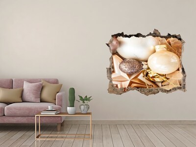 Fototapeta naklejka na ścianę Decorațiuni de Crăciun cu gaură în perete