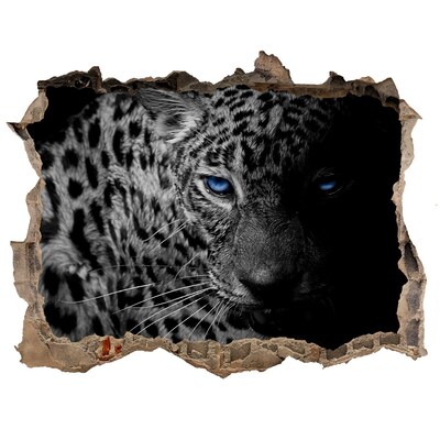 Dziura 3d foto tapeta naklejka Leopard