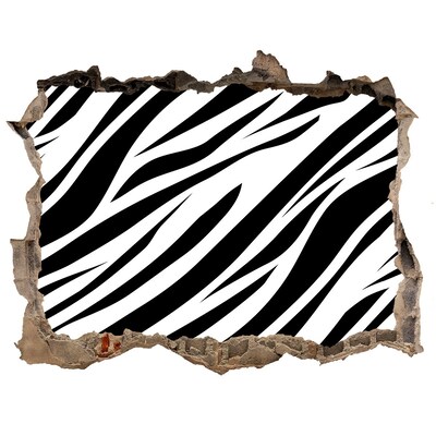 Samoprzylepna dziura ścienna 3D Fundal zebra