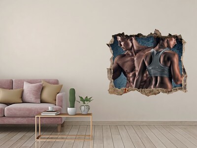 Foto zdjęcie dziura na ścianę Sală de sport în acțiune