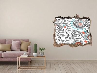 Okleina 3D dziura naklejka Ornamente
