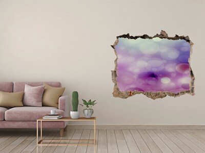 Autocolant 3D gaura cu priveliște Gaură colorată în perete