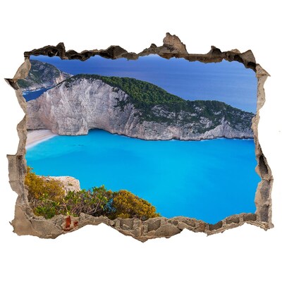Autocolant de perete gaură 3D Golful Zakynthos