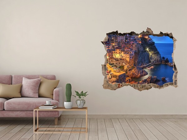 Fototapet un zid spart cu priveliște Manarola italia