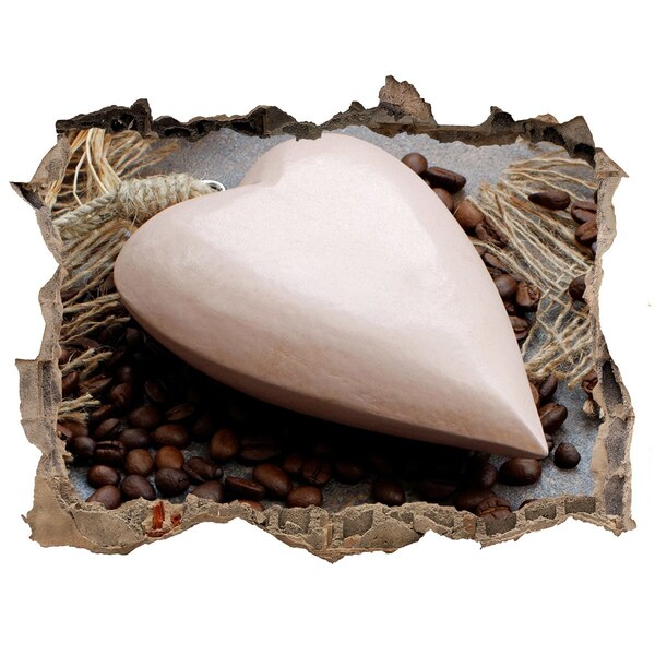 Fototapet un zid spart cu priveliște O oază de cafea în ruine