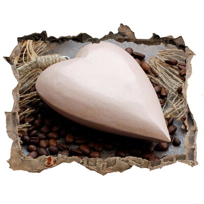 Fototapet un zid spart cu priveliște O oază de cafea în ruine