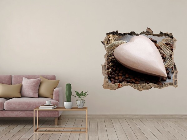 Fototapet un zid spart cu priveliște O oază de cafea în ruine