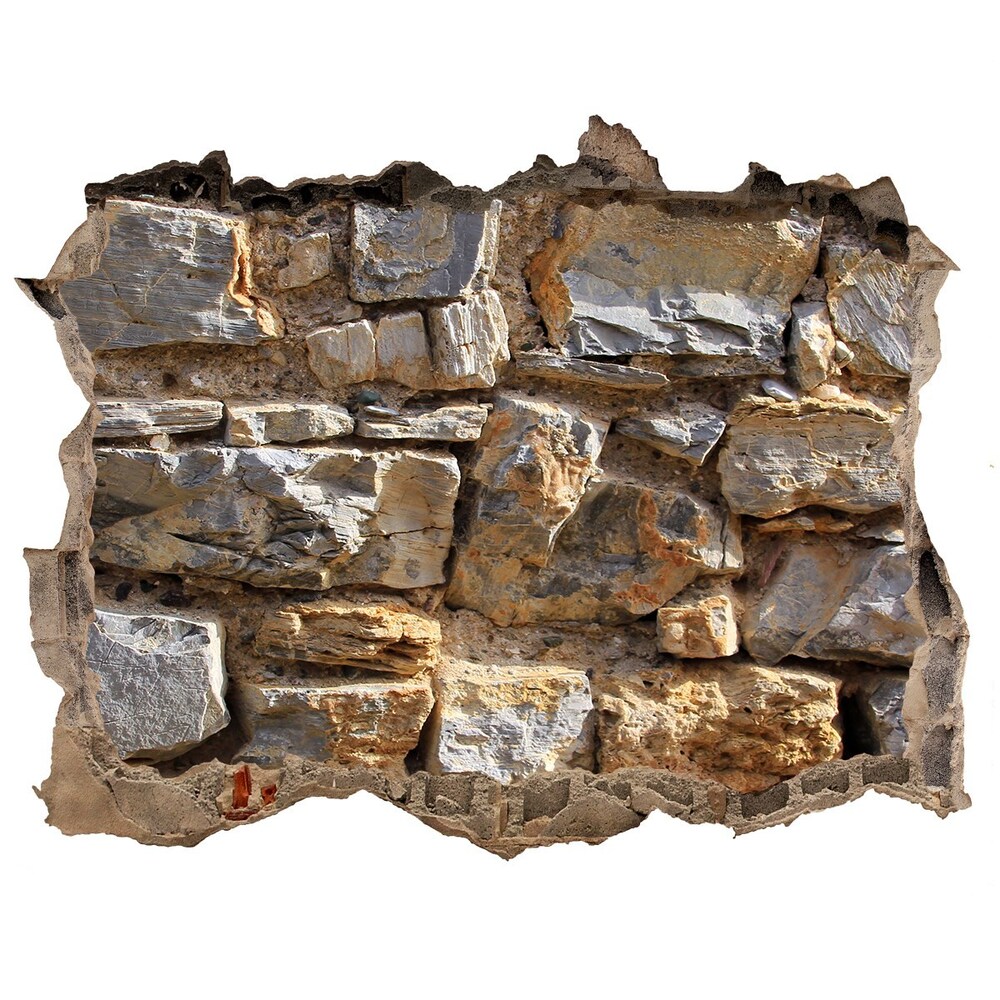 Autocolant de perete gaură 3D Perete de piatra