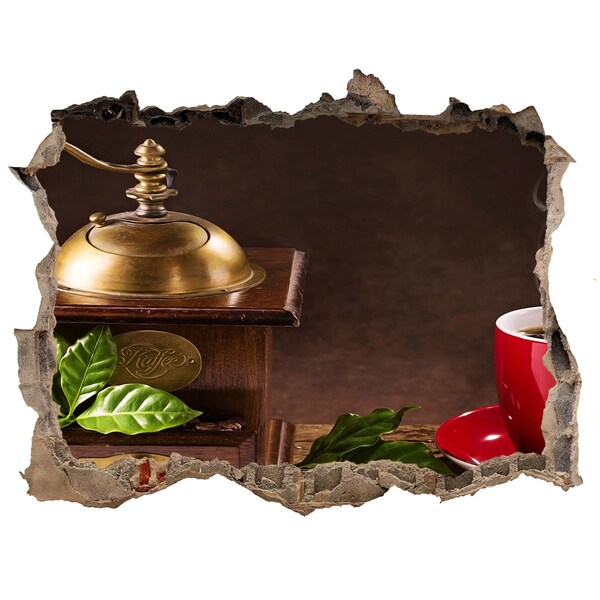 Autocolant un zid spart cu priveliște O oază de cafea în inima casei