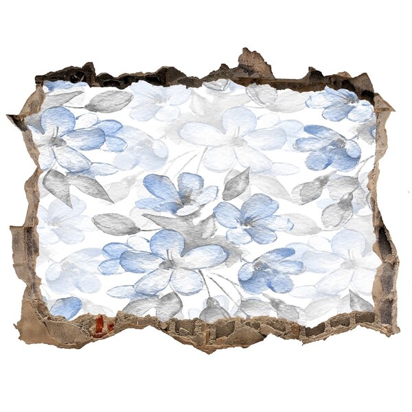 Autocolant un zid spart cu priveliște Model floral printr-o gaură în perete