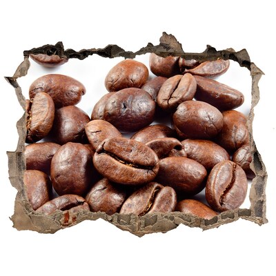 Autocolant de perete gaură 3D Cafea într-un perete distrus