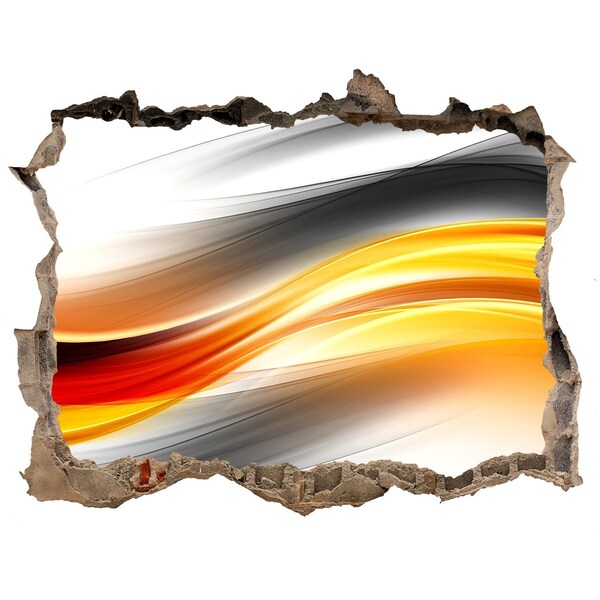 Fototapet un zid spart cu priveliște O descoperire a culorilor în beton