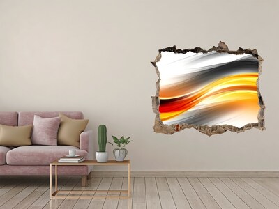 Fototapet un zid spart cu priveliște O descoperire a culorilor în beton