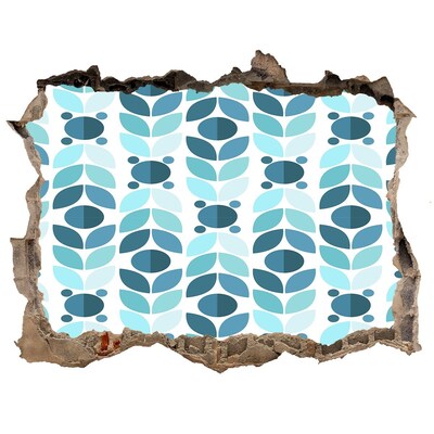 Fototapet 3D gaură în perete Gaură în model floral de perete