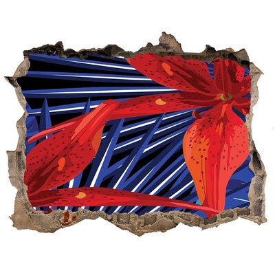 Autocolant 3D gaura cu priveliște O explozie florală de culoare