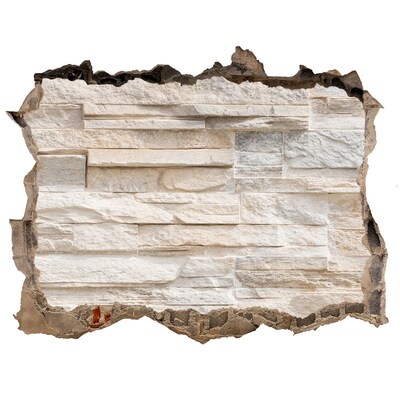 Autocolant 3D gaura cu priveliște Zid deteriorat cu finisaj din piatră