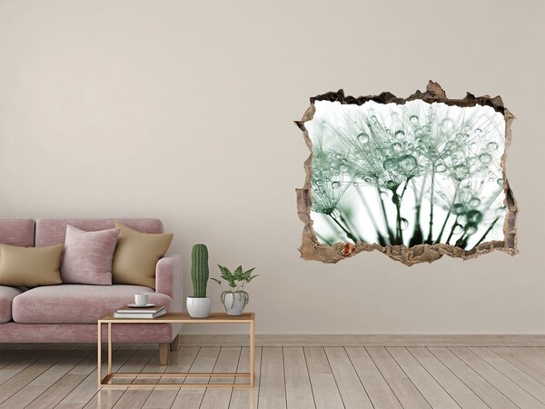 Autocolant 3D gaura cu priveliște Un vis floral în spatele peretelui