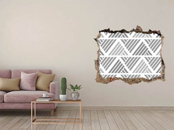 Fototapet un zid spart cu priveliște Geometrie în beton